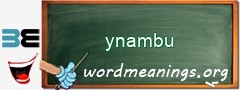 WordMeaning blackboard for ynambu